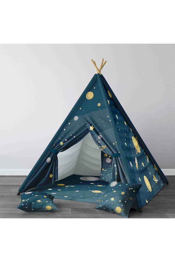 instababyrooms Çocuk Oyun Çadırı Uzay Dijital Baskılı