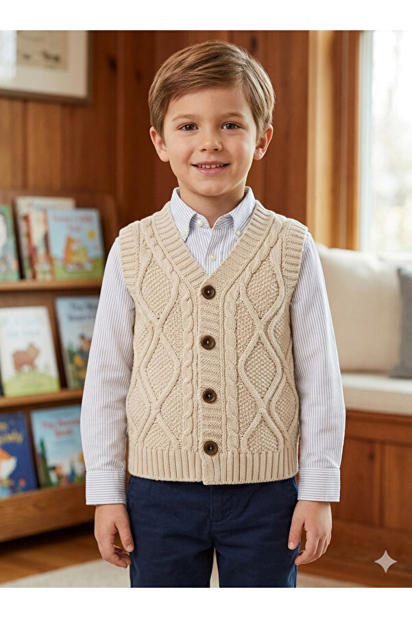 BABYLY Bebek ve çocuk triko Yeleği dikişsiz