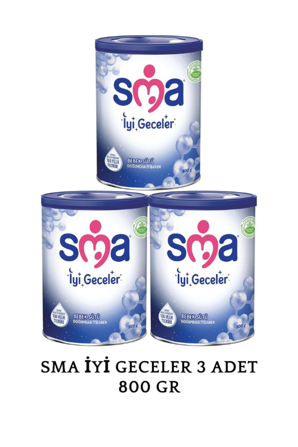 SMA İYİ GECELER 0-6 AY BEBEK SÜTÜ 800 GR 3 ADET