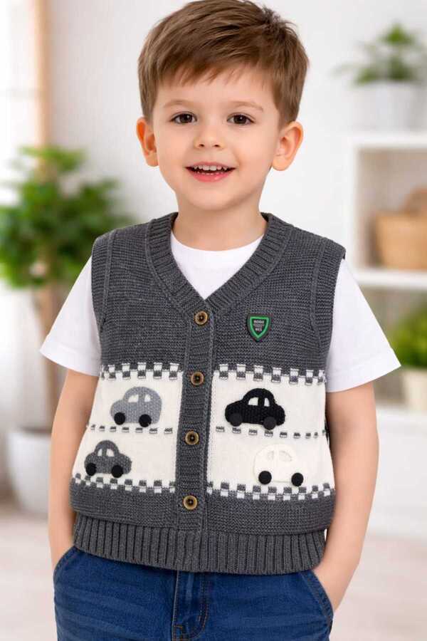 BABYLY Bebek ve çocuk triko Yeleği 1.2.3.4.5.yaş dikişsiz