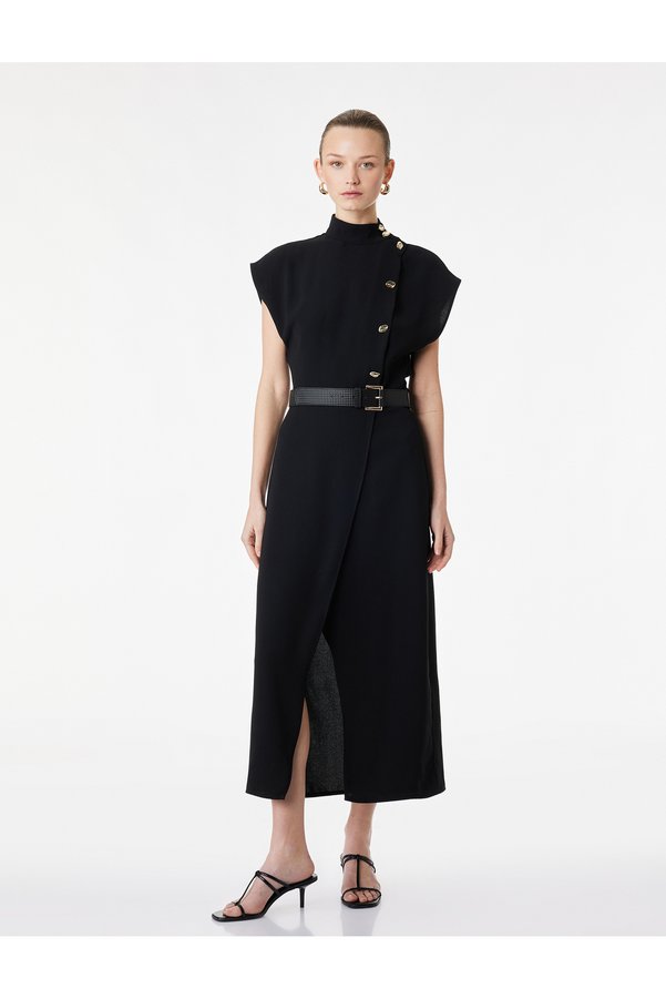 Koton Black Women Woven Midi Dress