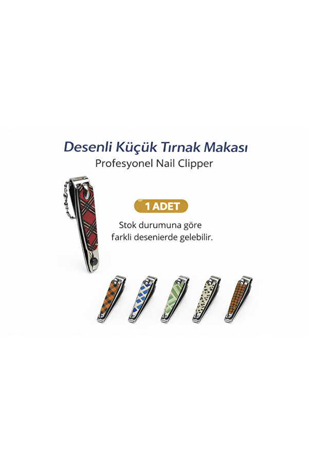 isiltikidsmoda Profesyonel Küçük Tırnak Makası Desenli Nail Clipper 1 Adet