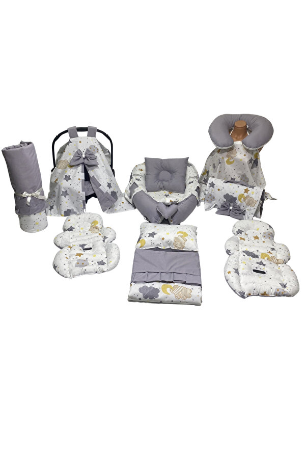 Happy Baby Dikiş Atölyesi 13’lü Babynest Puset Örtüsü Alt Açma Emzirme Yastığı Ana Kucağı Bebek Arabası Minderi Anne Yanı