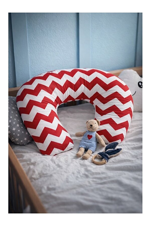 Mapel Çift Taraflı Emzirme Yastığı /bebek Destek Minderi, Hamile Yastiği, Pamuk Kumaş