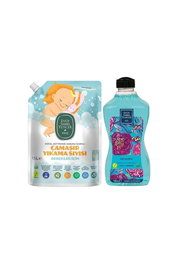 Eyüp Sabri Tuncer Sıvı Sabun Okyanus ve Bebek Çamaşır Deterjanı 1500 ml