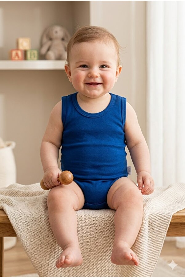 jijek baby kids 5’li Paket Askılı Bebek Body %100 Pamuk Çıtçıtlı Atlet Body – Unisex Yenidoğan & Bebek İç Giyim