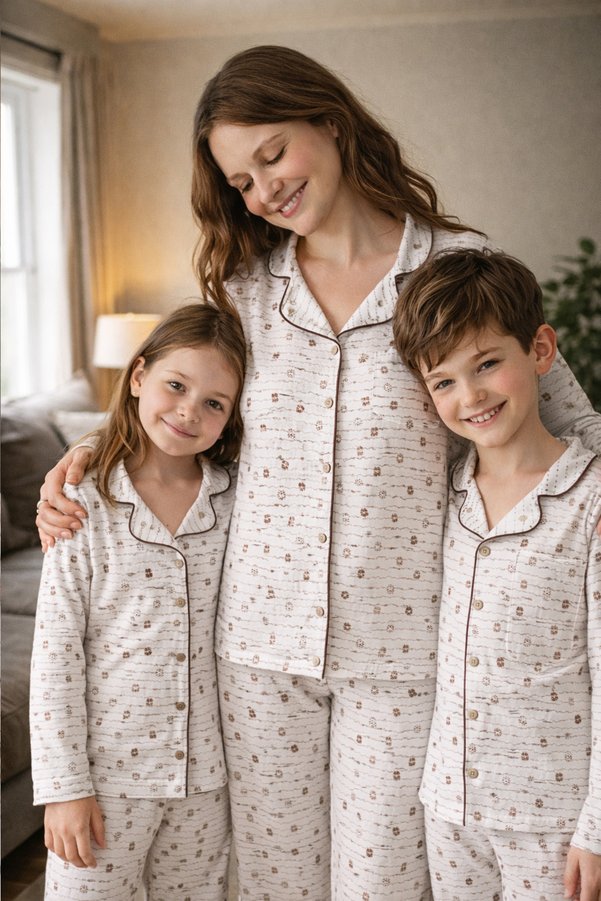 Nisanca Long Sleeve Shirt Collar Women's Pinterest Pajama Set - Transitional Women's Owl Patterned Pajamas