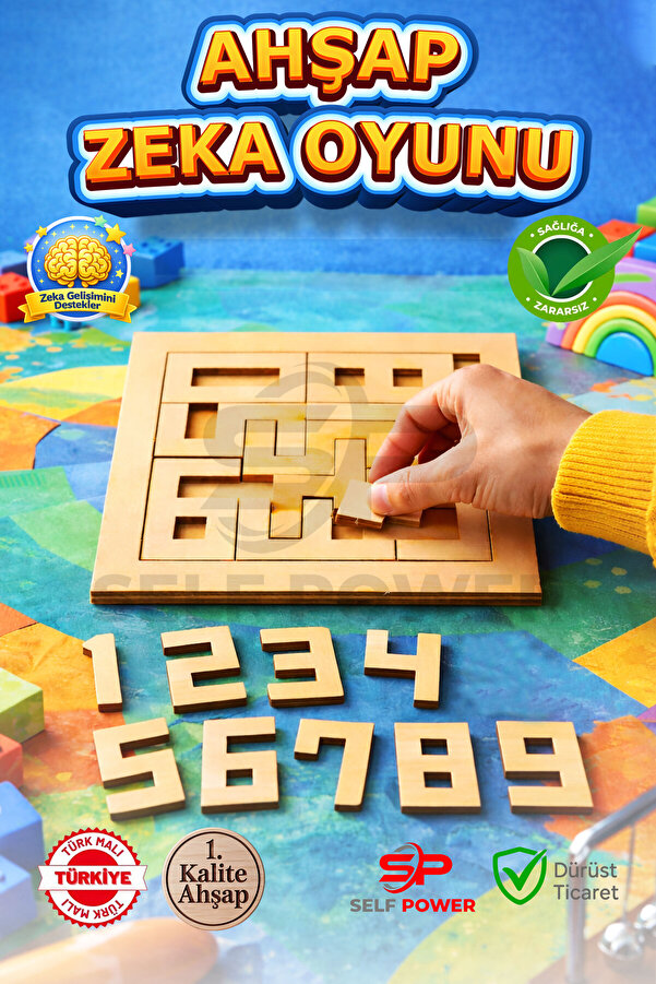 Self Power AHSAP ZEKA OYUNU RAKAMLAR BOYANABİLİR BOYA FIRÇA DAHİL