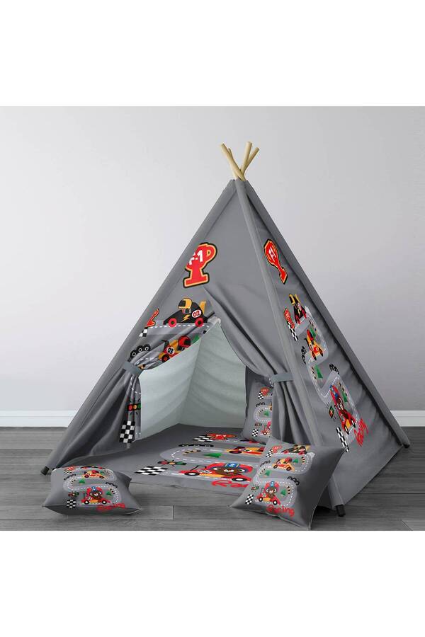 instababyrooms Çocuk Oyun Çadırı Go-kart yarışı Dijital Baskılı