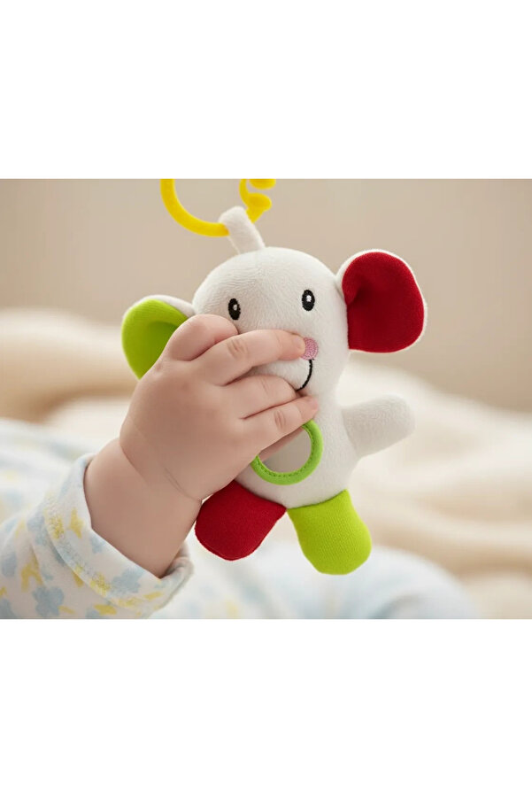 Babyjem Sevimli Arkadaşım Titreşimli Aynalı Fil Çıngırak