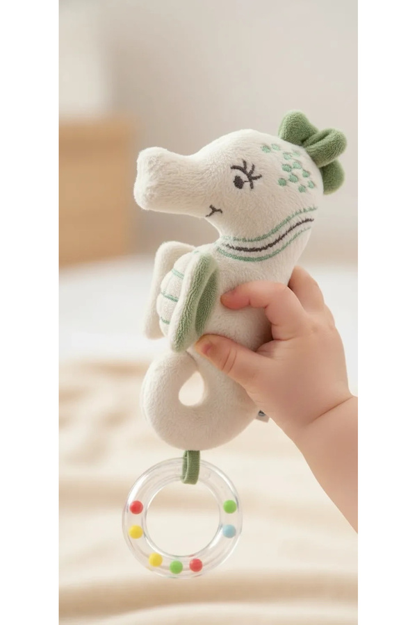 Babyjem Çıngıraklı Deniz Atı 818 Mint Yeşili 15x8 cm
