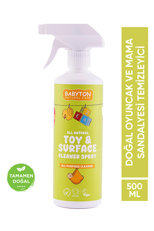 BABYTON Doğal Oyuncak Ve Mama Sandalyesi Temizleyici Sprey 500 ml