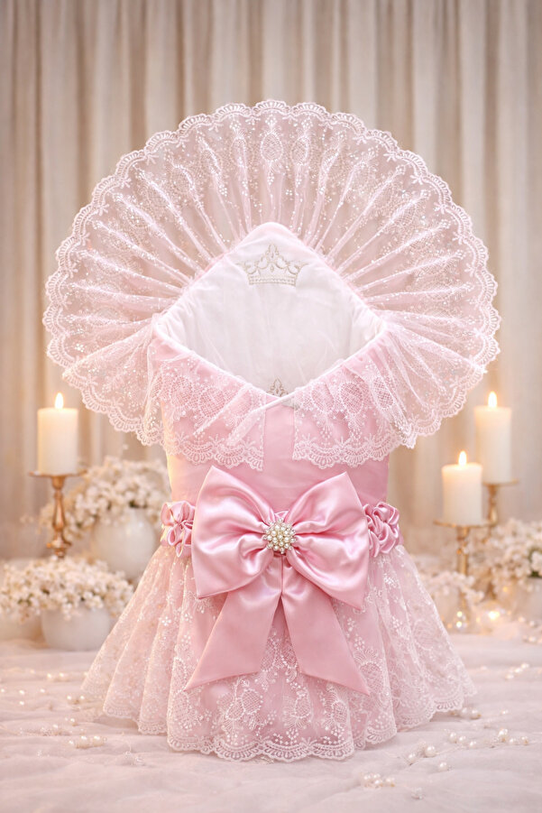 Tomuycuk Pembe Kız Bebek Battaniyesi Doğal Organik Uyku Kundağı Mevsimlik Hastane Çıkışı Yenidoğan