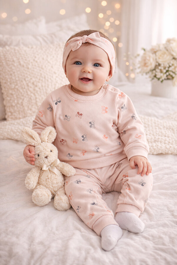 moukou %100 Pamuk 3-18 Ay Bebek Pijama Takımı- Yumuşacık Rahat Uyku