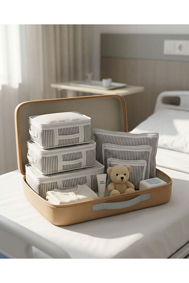 Özlem Toys Baby Doğum/Hastane Çıkış Çantası Fileli 6 Parça