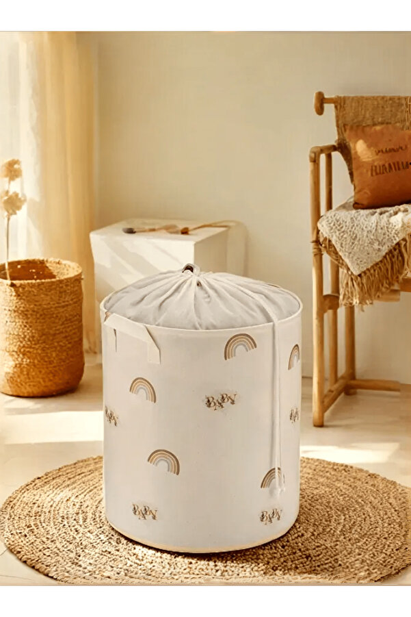 Saatistan Renkli Minik Bebek Tasarımlı Fileli Çocuk Odası Saklama Kutusu