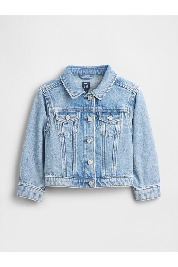GAP Kız Bebek Mavi Heart Denim Ceket