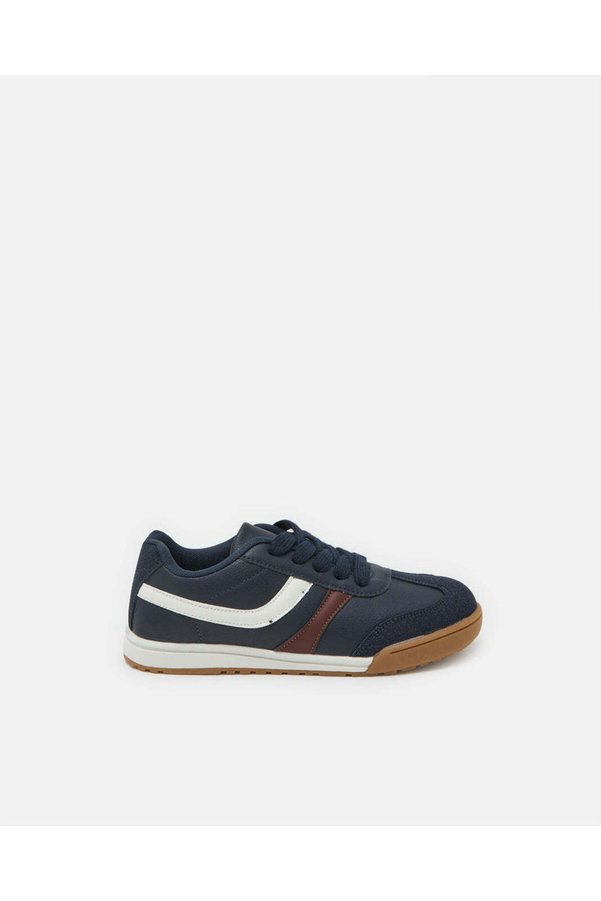 REDTAG Senior Boys Navy Material Block Sneakers