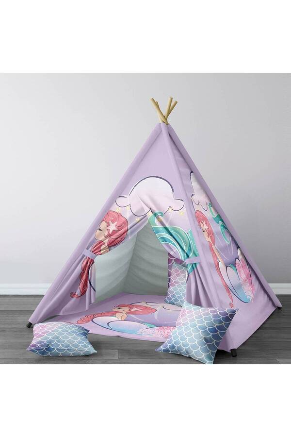 instababyrooms Çocuk Oyun Çadırı Deniz Kızı Dijital Baskılı