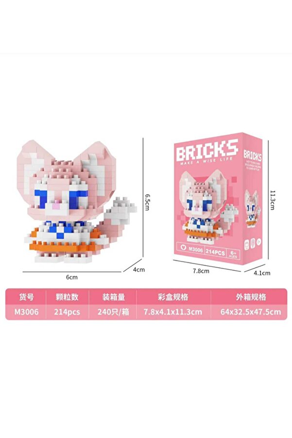 BTİCARET Bricks Pinkyday Karakter Figürü Mini Yapı Blok Seti – Sanrio Koleksiyon Oyuncak