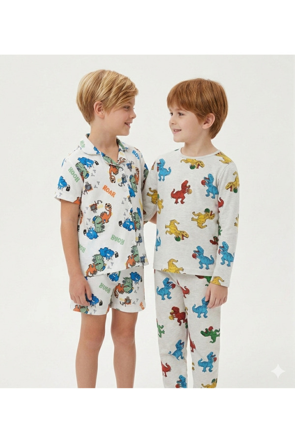 DANBİ Erkek Çocuk Mevsimlik Yazlık Pijama Takımı 2'li Set 4,5,6,7,8,9,10,11 Yaş