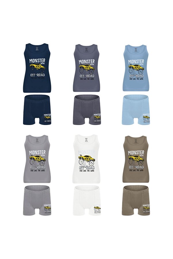 GMG Baby 6 Lı Paket Erkek Çocuk Boxer Atlet Takım