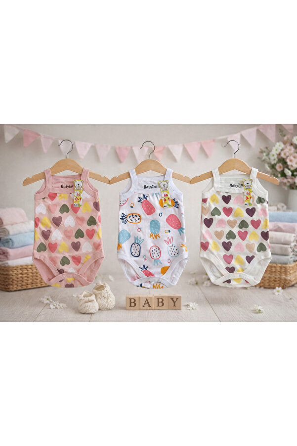 Babytoo ip askılı 3Lü bebek badi seti