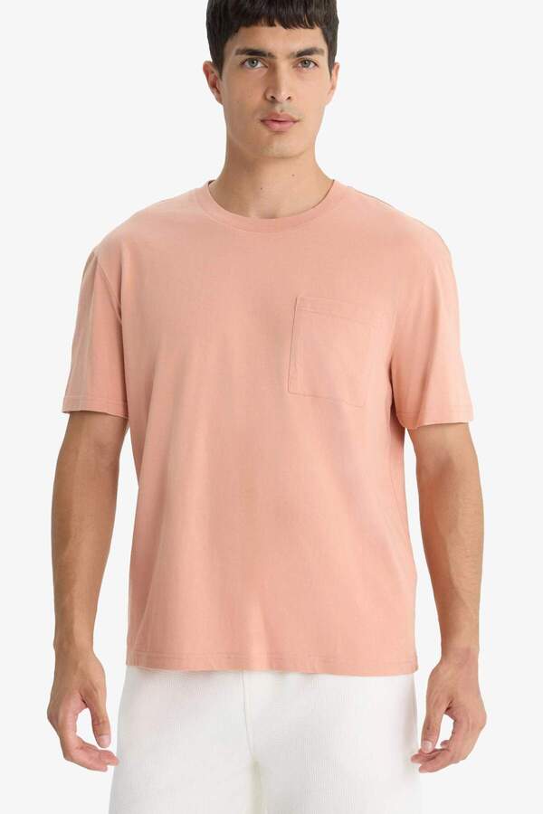 Defacto 100% Cotton Regular Fit Combed Cotton Short Sleeve T-Shirt F9767Ax25Sm