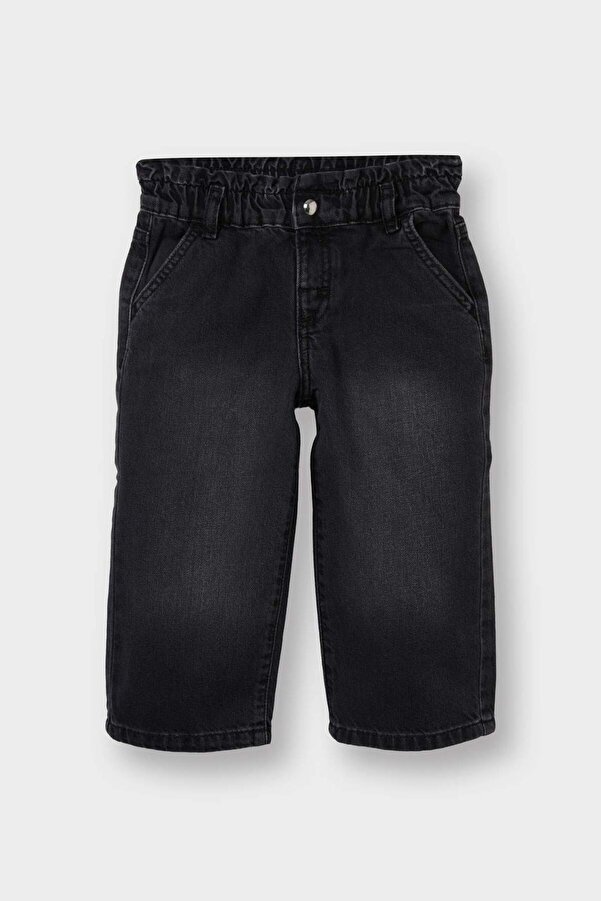 Defacto Wide Leg Beli Lastikli Jean Pantolon Kız Bebek F1829A525AU