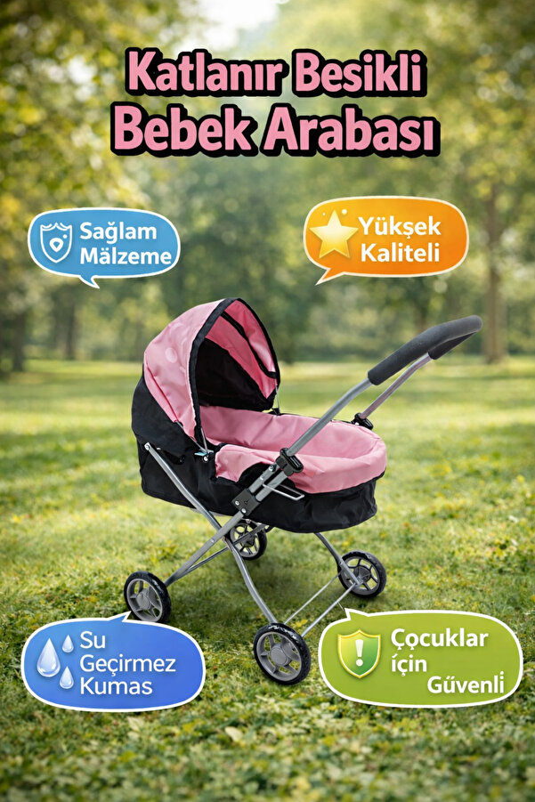 Genel Markalar Bfs Fl9199 Katlanir Golglikli Besikli Oyuncak Bebek Arabasi ( Puset)
