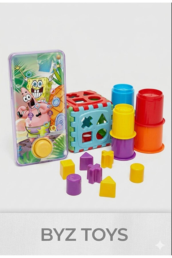 BYZ TOYS Oyuncak Su Oyunu Sevimli Kule Bul Tak Puzzle Eğitici Zeka Geliştirici Set