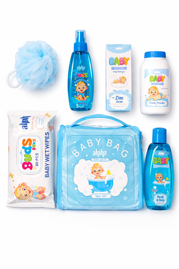 mini kanka Kız Bebek Erkek Bebek Alpha Baby Bag Bebek Bakım Seti – Eksiksiz Bebek Hijyen Seti