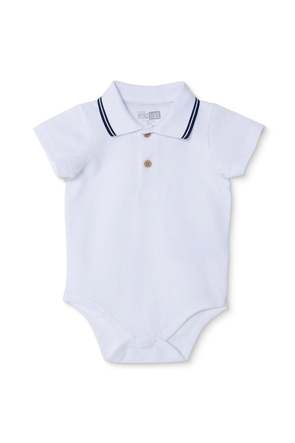 ebebek Hello Baby HelloBaby Erkek Bebek Body Çıtçıtlı Polo Yaka Kısa Kol