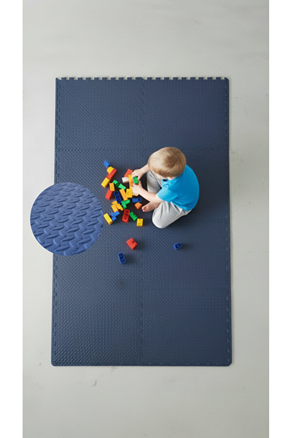 CARPAZAR Modern Oyun Matı 100x200 Kurulumlu 8 Parça 50x50 13mm Oyun Halısı Matı Düz Renkler