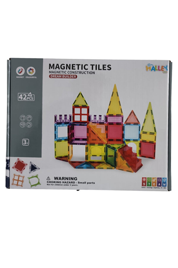 TANRIKULU PAZARLAMA 42 Parça 3D Manyetik Yapı Blokları - Mıknatıslı - Orjinal