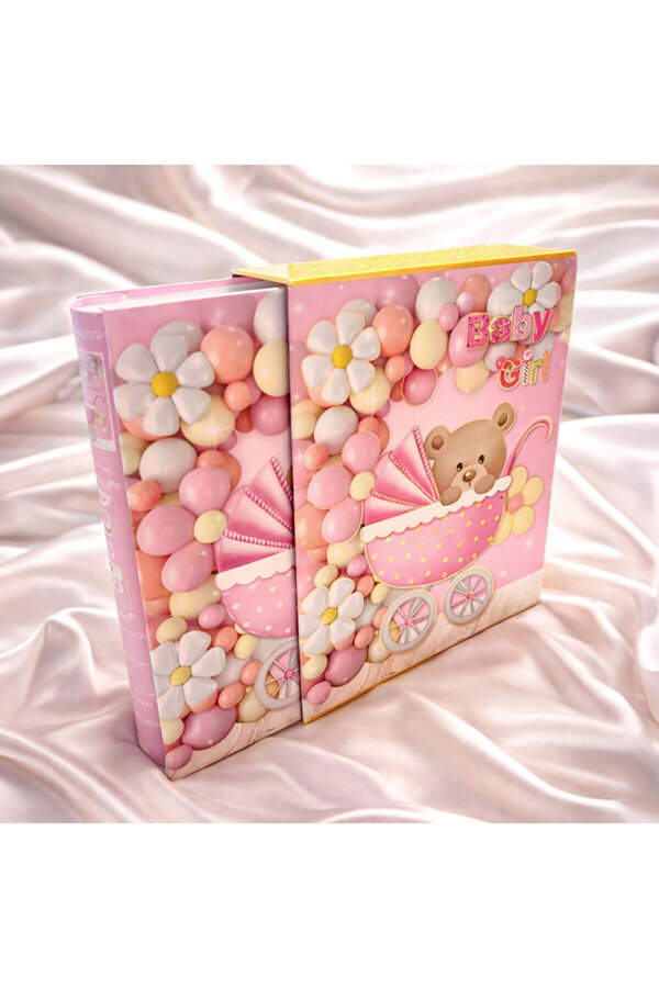 Nobbystar 200’lük Balonlu 10x15 Kutulu Pembe Kız Bebek Fotoğraf Albümü