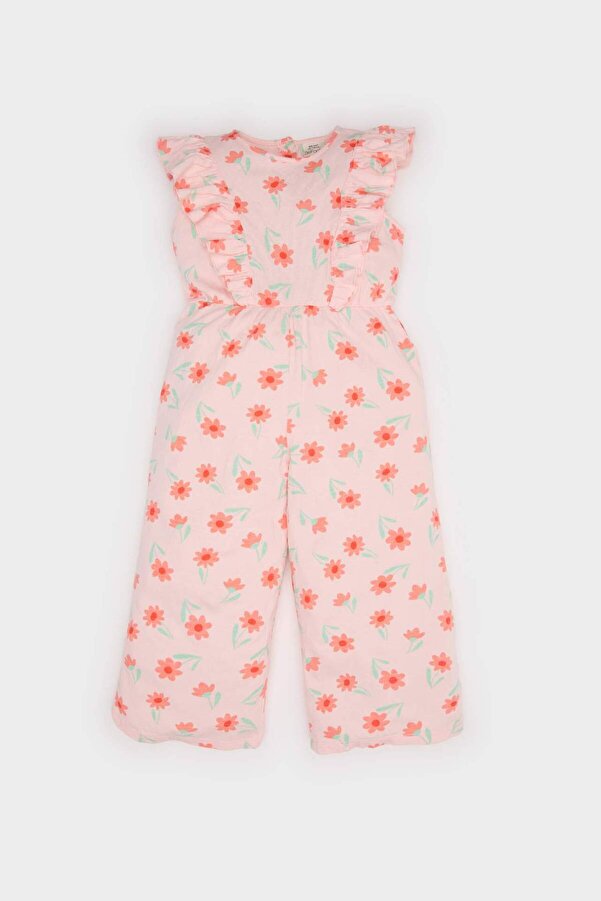 Defacto Çiçekli Tulum Kız Bebek E5791A525SM