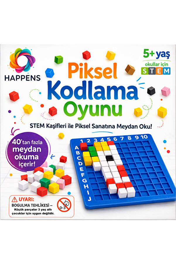 HAPPENS Kodlama oyunu 402 Parça Eğitici Zeka Oyunu – Çocuklar İçin Puzzle shape Oyuncak