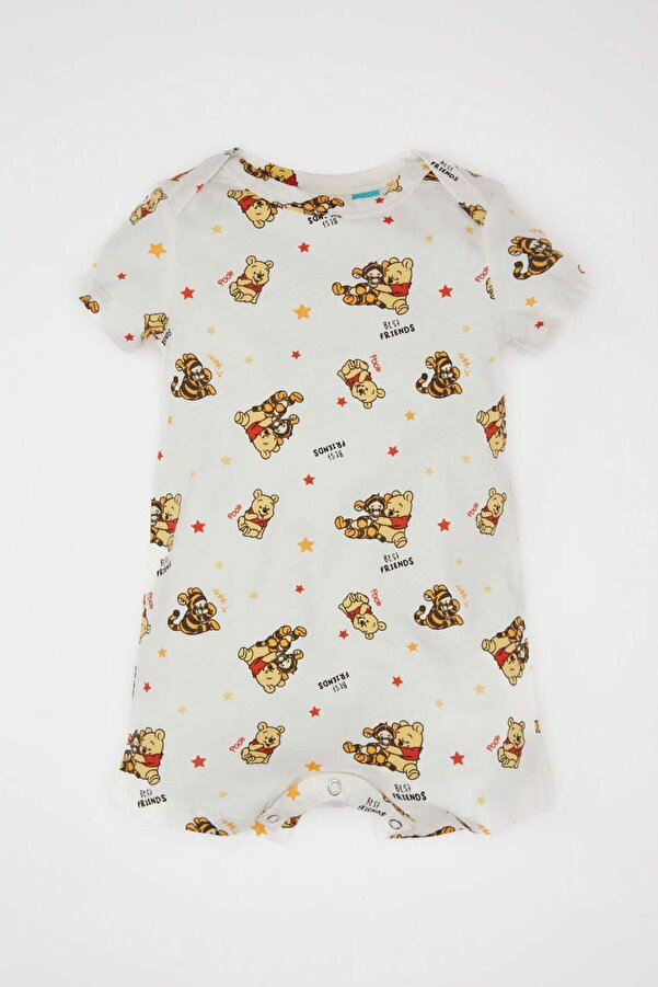 Defacto Erkek Bebek Yeni Doğan Disney Winnie The Pooh Penye Kısa Kollu Tulum C2751A524SM