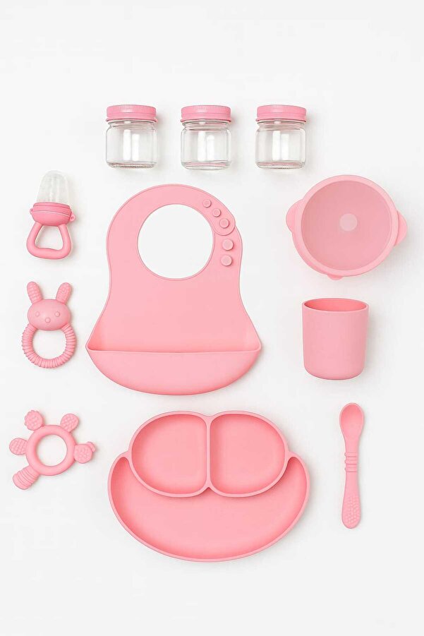 CKM silikon 11 Parça Silikon Mama Seti – BPA’sız – Bebek Beslenme Seti