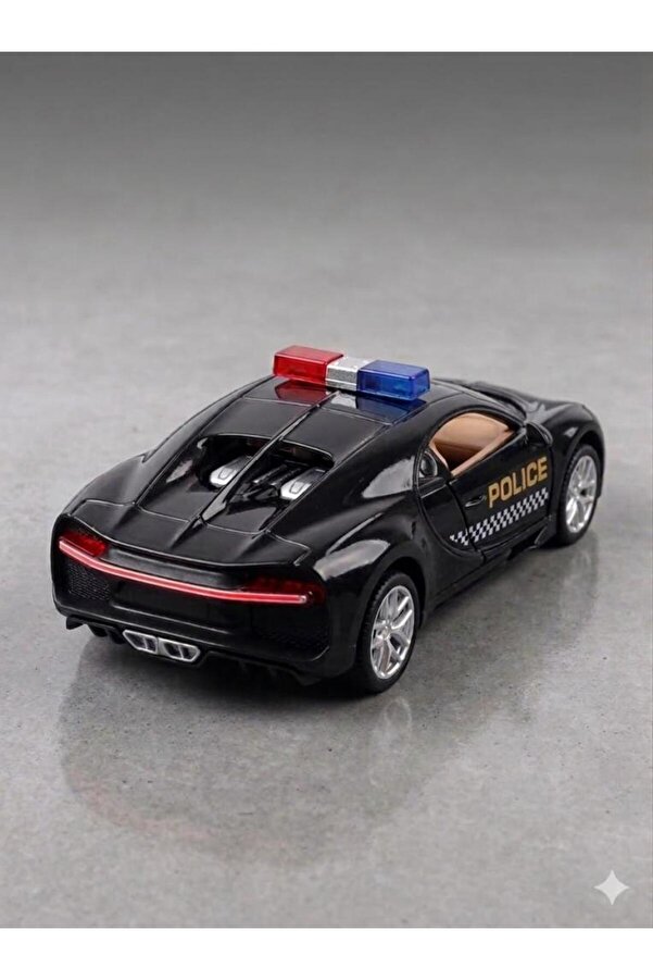 Tıfıl Toys Süper Sport Siyah Polis Arabası Kapıları Açılabilir Çek Bırak Model