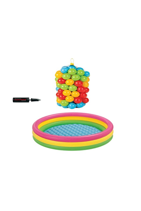 Empressco Renkli Bebek Oyun Havuzu Seti 86x25cm + 25 Top + Pompa