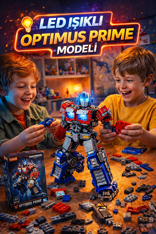 Cici Oyuncak Blokees Transformers Classic Class Optimus Prime Led Işıklı Tam Hareketli Model Kit Figür