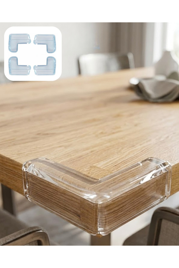 Epilons Çocuk Güvenlik Köşe Koruyucu 4 Lü Set Masa Sehpa Köşe Aparatı