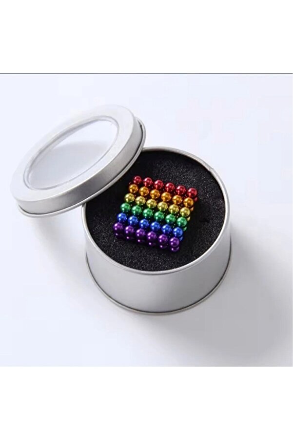 Leyaton 216 Parça 5mm Manyetik Top Seti Sihirli Mıknatıslı Küp ve Stres Giderici Zeka Oyuncağı