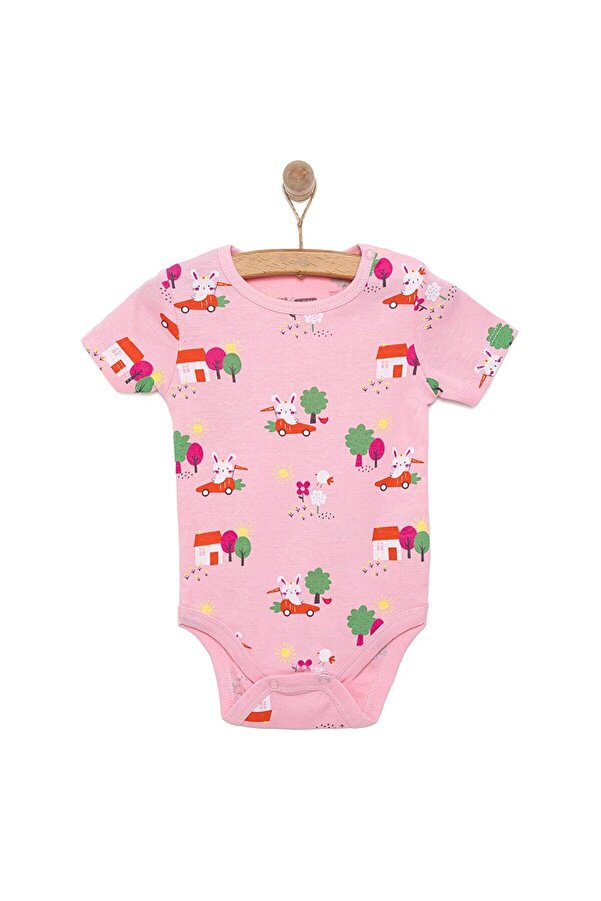 ebebek Hello Baby HelloBaby Kız Bebek Body Bisiklet Yaka Kısa Kol