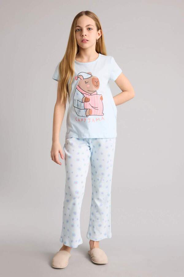 Defacto %100 Pamuklu 2'li Pijama Takımı Kız Çocuk H0152A826SP