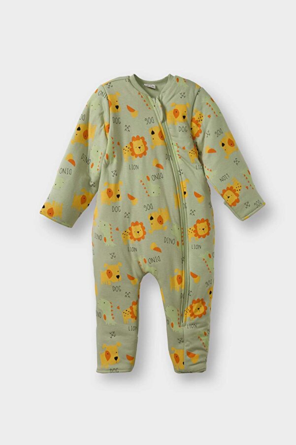Defacto Erkek Bebek 2,5 Tog Elyaf Safari Baskılı Tulum F3547A525WN