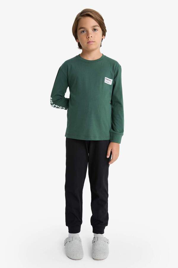 Defacto %100 Pamuklu Baskılı Pijama Takımı Erkek Çocuk F3346A825WN