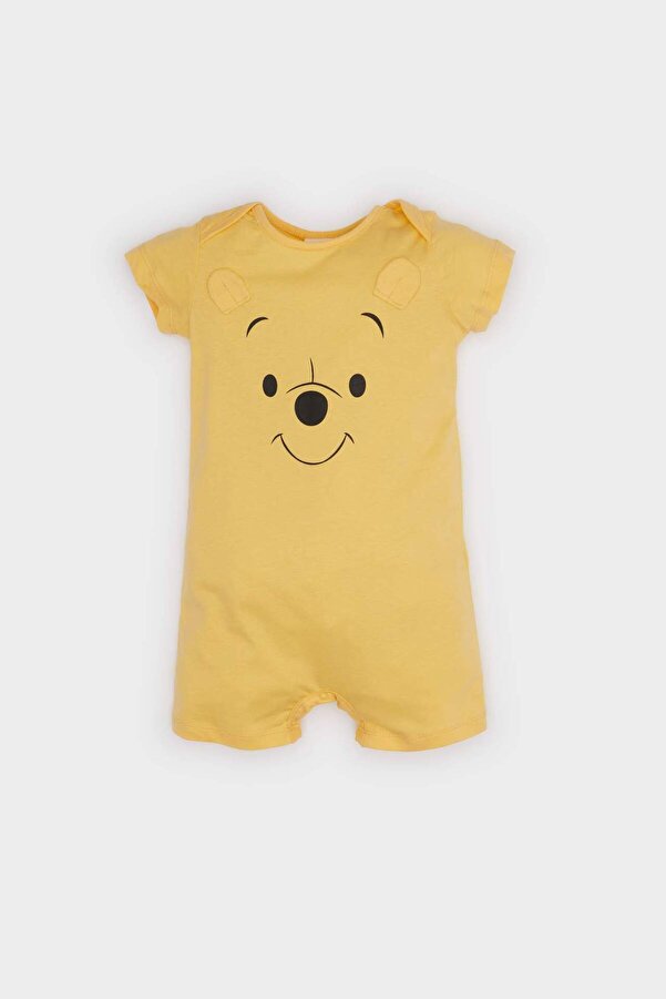 Defacto Disney Winnie The Pooh Penye Kısa Kollu Tulum Erkek Bebek Yenidoğan E9552A525SM